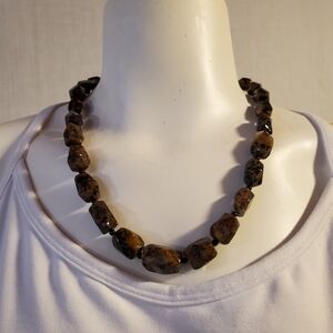 Leopard Jasper Style Beaded Necklace